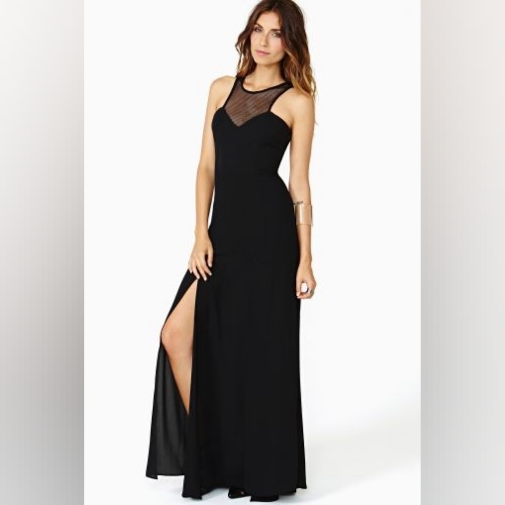Nasty Gal Black Maxi Dress Size S (Made in Los Angeles)